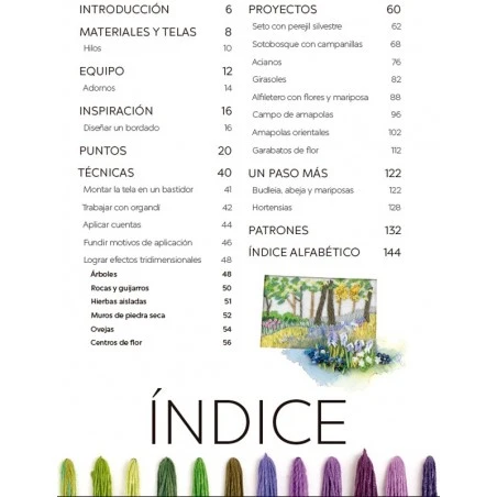 Paisajes Y Flores Bordados A Mano 4 Paisajes Y Flores Bordados A Mano - Imagen 2