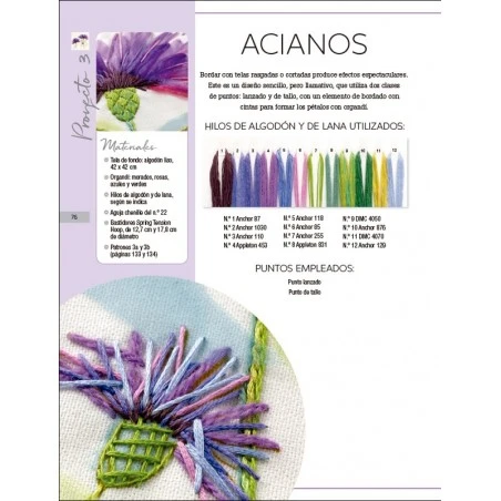 Paisajes Y Flores Bordados A Mano 5 Paisajes Y Flores Bordados A Mano - Imagen 3