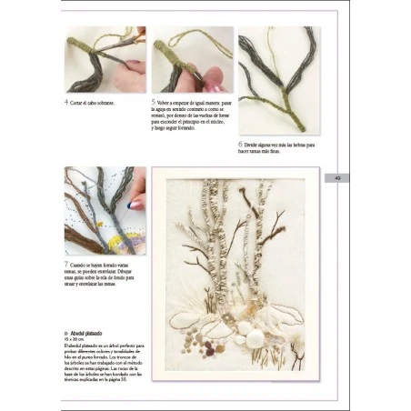 Paisajes Y Flores Bordados A Mano 8 Paisajes Y Flores Bordados A Mano - Imagen 6