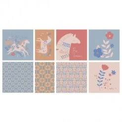 Panel De Tela Popelin Katia - Horses Countryside