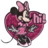 Parche Termoadhesivo Bordado Minnie Mouse Corazón -Las Tijeras Magicas Tienda parche termoadhesivo bordado minnie mouse corazon