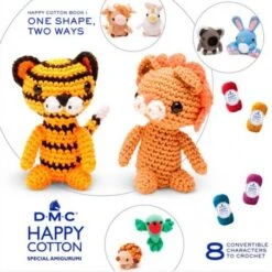 Patrón DMC Happy Cotton 1 - Una Forma, Dos Animales