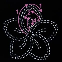 Plantilla Para Bordar Sashiko Flor De Cerezo 10,15 Cm - Sew Easy -Las Tijeras Magicas Tienda plantilla para bordar sashiko flor de cerezo 1015 cm sew easy 2
