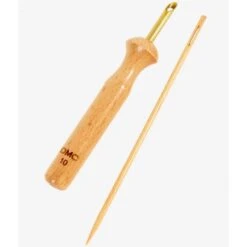 Punzón Punch Needle De Madera + Aguja De Lana - DMC