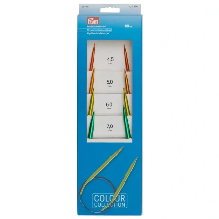 Set Agujas Circulares Aluminio 80 Cm - Colour Collection - Prym 3 Set Agujas Circulares Aluminio 80 Cm - Colour Collection - Prym