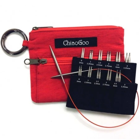 Set De Agujas Circulares Intercambiables Mini Twist Shorties - ChiaoGoo 3 Set De Agujas Circulares Intercambiables Mini Twist Shorties - ChiaoGoo