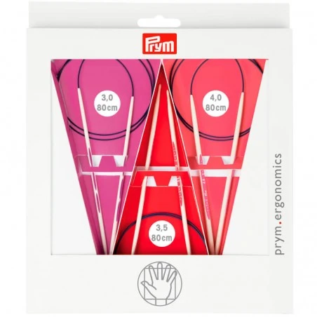 Set De Agujas Circulares Ergonomics - Prym 3 Set De Agujas Circulares Ergonomics - Prym