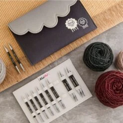 Set De Agujas Circulares Intercambiables 10 Cm Delux Karbonz - KnitPro -Las Tijeras Magicas Tienda set de agujas circulares intercambiables 10 cm delux karbonz knitpro 2