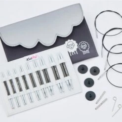 Set De Agujas Circulares Intercambiables 10 Cm Delux Karbonz - KnitPro