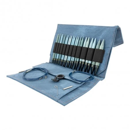 Set De Agujas Circulares Intercambiables 13 Cm Indigo - Lykke 3 Set De Agujas Circulares Intercambiables 13 Cm Indigo - Lykke