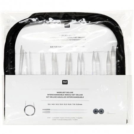 Set De Agujas Circulares Intercambiables Deluxe - Rico Design 4 Set De Agujas Circulares Intercambiables Deluxe - Rico Design - Imagen 2