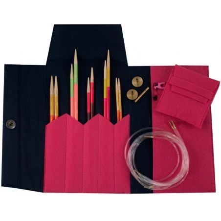 Set De Agujas Circulares Intercambiables Flair Con Estuche De Fieltro - Pony 4 Set De Agujas Circulares Intercambiables Flair Con Estuche De Fieltro - Pony - Imagen 2