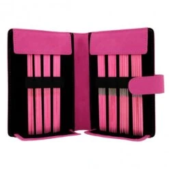 Set De Agujas De Doble Punta 15 Cm - Blush Fuchsia Denim Effect - Lykke