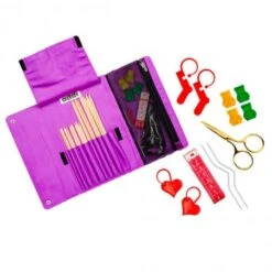 Set De Agujas De Doble Punta De Bambú Y Accesorios - Addi Socks By Woolly Hugs