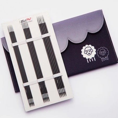 Set De Agujas De Doble Punta Karbonz - KnitPro 3 Set De Agujas De Doble Punta Karbonz - KnitPro