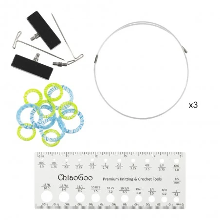 Set De Agujas Intercambiables Spin Bamboo 13cm ChiaoGoo 5 Set De Agujas Intercambiables Spin Bamboo 13cm ChiaoGoo - Imagen 3