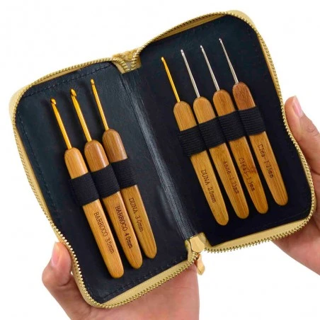 Set De Ganchillos De Bambú - Circulo 4 Set De Ganchillos De Bambú - Circulo - Imagen 2