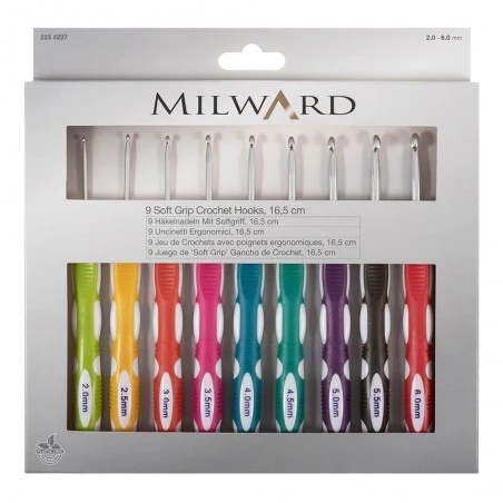 Set De Ganchillos De Colores Soft Grip - Milward 4 Set De Ganchillos De Colores Soft Grip - Milward - Imagen 2
