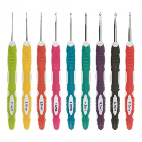 Set De Ganchillos De Colores Soft Grip - Milward 3 Set De Ganchillos De Colores Soft Grip - Milward