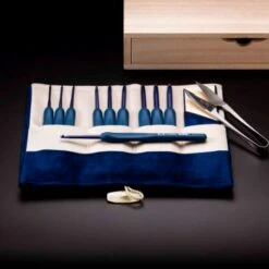 Set De Ganchillos Tulip Wa Bi Etimo Blue