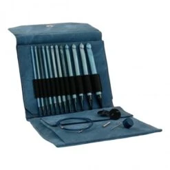 Set De Ganchillos Tunecino Intercambiable Indigo - Lykke