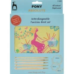 Set De Ganchillos Tunecinos Intercambiables Absolute - Pony