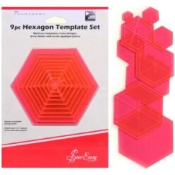 Set De 9 Plantillas Hexagonales Sew Easy