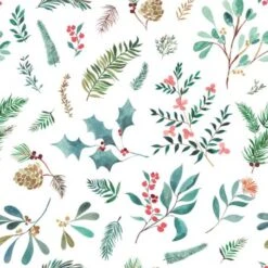 Tela Canvas Katia - Xmas Floral