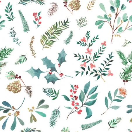 Tela Canvas Katia - Xmas Floral 3 Tela Canvas Katia - Xmas Floral