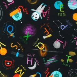 Tela De Algodón - Black Satellite - Space Adventure - Robert Kaufman