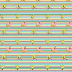 Tela De Algodón - Bob Esponja - Rayas