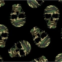 Tela De Algodón - Calaveras Camuflaje