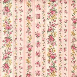 Tela De Algodón - Flowers And Stripes - Sevenberry: Petite Victoriana - Robert Kaufman