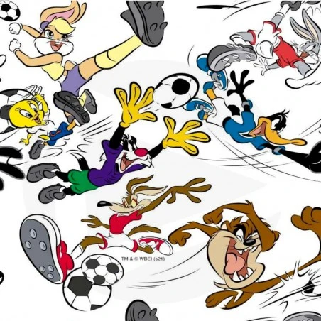 Tela De Algodón - Futbol - Looney Tunes 3 Tela De Algodón - Futbol - Looney Tunes