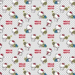 Tela De Algodón - Hello Kitty - Puntitos