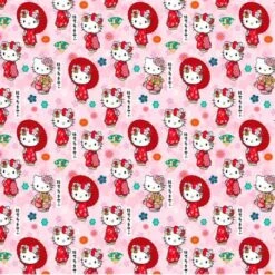 Tela De Algodón - Hello Kitty - Rosa