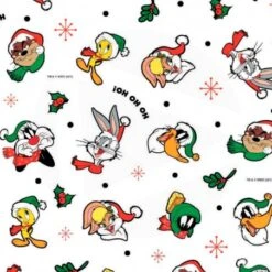 Tela De Algodón - Ho Ho Ho! - Looney Tunes