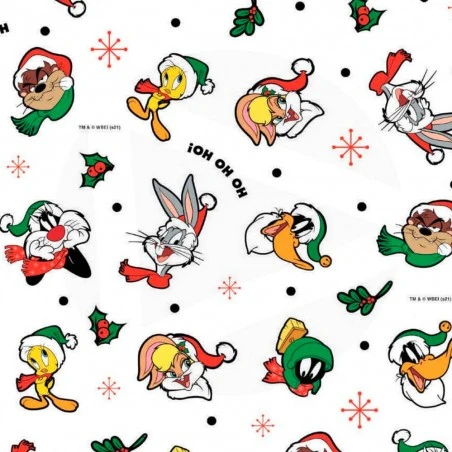 Tela De Algodón - Ho Ho Ho! - Looney Tunes 3 Tela De Algodón - Ho Ho Ho! - Looney Tunes