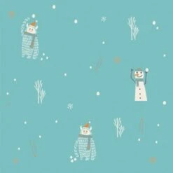 Tela De Algodón Antibacteriana – Popelín – Yeti & Snowman - Katia