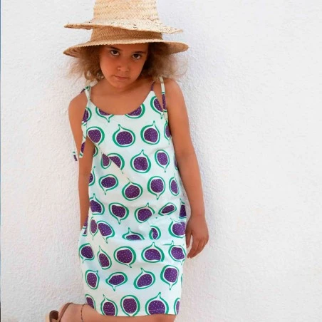 Tela Popelín Katia - Figs Aqua 4 Tela Popelín Katia - Figs Aqua - Imagen 2