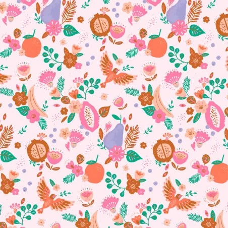 Tela Popelín Katia - Tulum Fruits 3 Tela Popelín Katia - Tulum Fruits