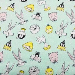 Tela De Algodón - Looney Tunes - Little Freamer - Aqua