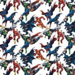 Tela De Algodón - Marvel - Liga De La Justicia Team