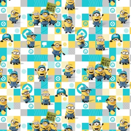 Tela De Algodón - Minions - Follow Me 3 Tela De Algodón - Minions - Follow Me