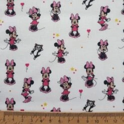 Tela De Algodón - Minnie Mouse - Feliz (Pequeño)