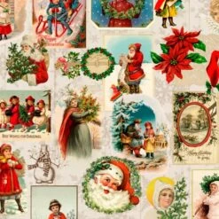 Tela De Algodón - Old Times Christmas