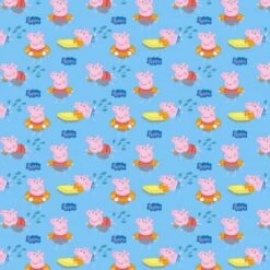 Tela De Algodón - Peppa Pig - Piscina