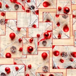 Tela De Algodón - Rojo Navidad