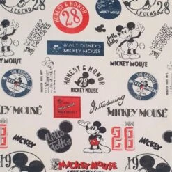 Tela De Algodón - Sellos - Mickey Mouse