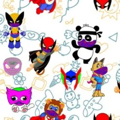 Tela Antibacteriana - Super Animales